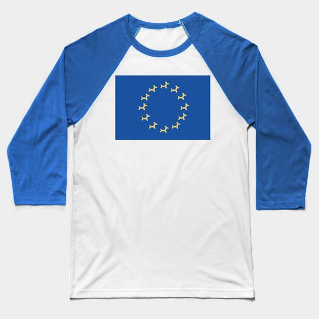 European Union Balloon Dog Flag Baseball T-Shirt by Bert Green Fine Art